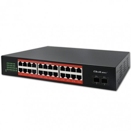 Przełącznik sieciowy SWITCH Gigabit Ethernet PoE | 24x RJ45 | 2x SFP | 1000 Mb/s 