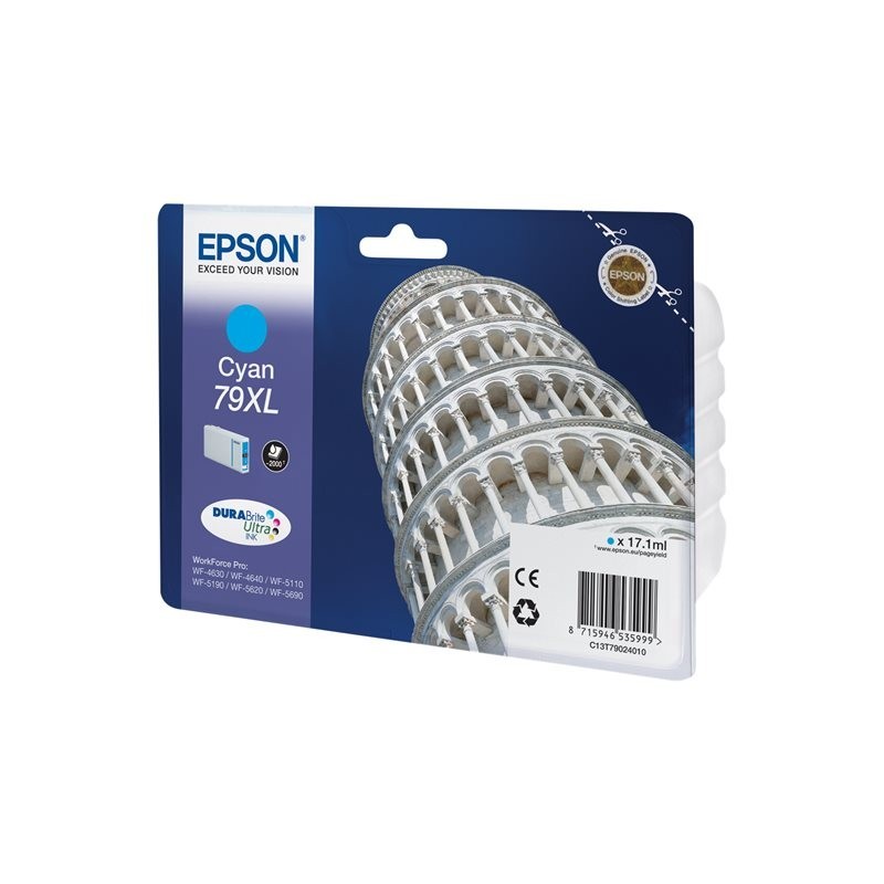 EPSON C13T79024010 Tusz Epson cyan T7902 17 ml WF-5110DW/WF-5190DW/WF-5620DWF/WF-5690DWF