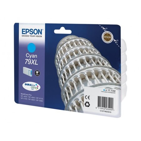 EPSON C13T79024010 Tusz Epson cyan T7902 17 ml WF-5110DW/WF-5190DW/WF-5620DWF/WF-5690DWF
