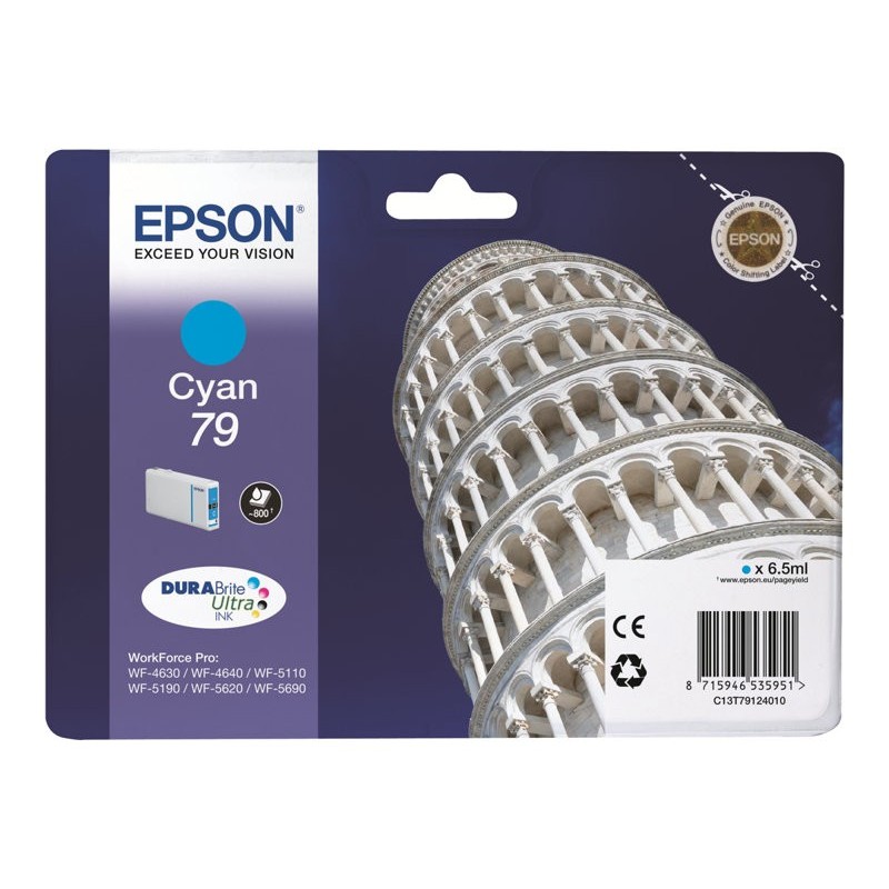EPSON C13T79124010 Tusz Epson cyan T7912 7 ml WF-5110DW/WF-5190DW/WF-5620DWF/WF-5690DWF