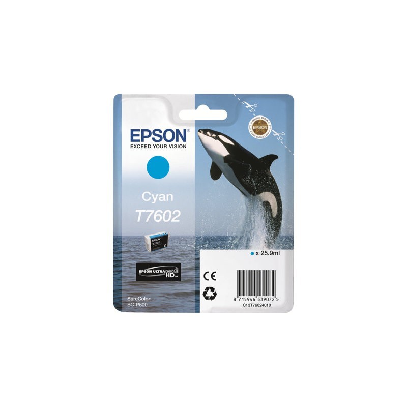 EPSON C13T76024010 Tusz Epson Singlepack cyan SureColor SC-P600