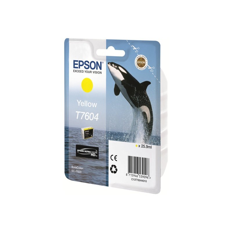 EPSON C13T76044010 Tusz Epson Singlepack yellow SureColor SC-P600 EPSON C13T76044010 Tusz Epson Singlepack yellow SureColor SC-P600