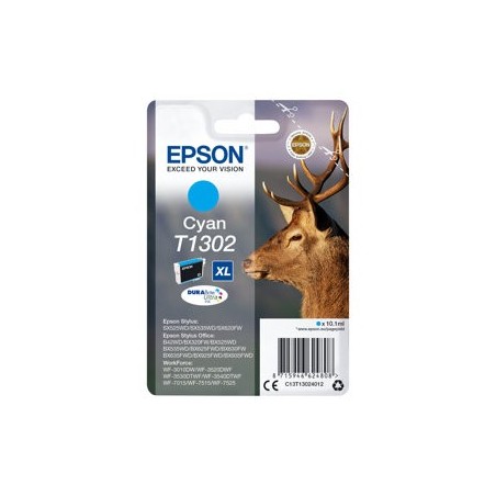EPSON C13T13024012 Tusz Epson T1302 cyan Stylus SX525WD/BX305F/BX320FW/BX625FWD EPSON C13T13024012 Tusz Epson T1302 cyan Stylus SX525WD/BX305F/BX320FW/BX625FWD