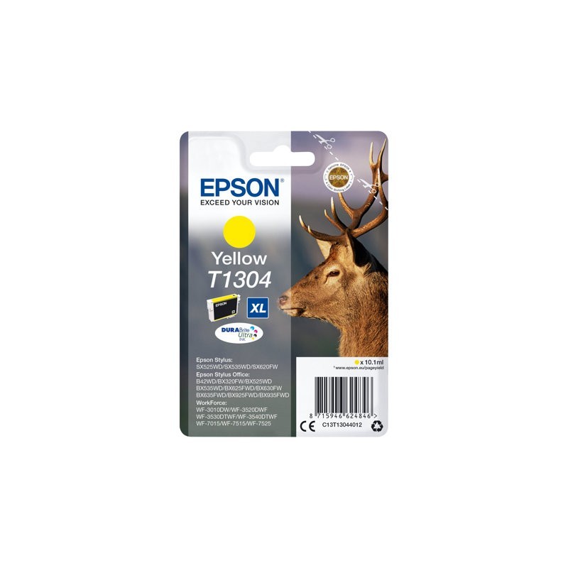EPSON C13T13044012 Tusz Epson T1304 yellow Stylus SX525WD/BX305F/BX320FW/BX625FWD EPSON C13T13044012 Tusz Epson T1304 yellow Stylus SX525WD/BX305F/BX320FW/BX625FWD