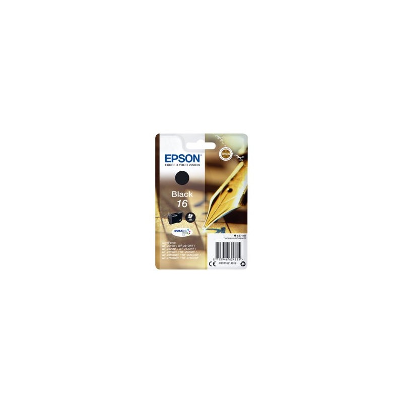 EPSON C13T16214012 Tusz Epson T1621 black DURABrite 5.4ml WF-2010/25x0