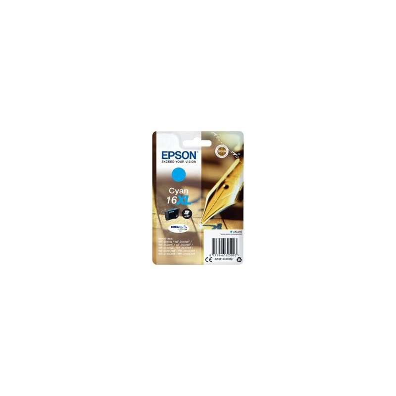 EPSON C13T16324012 Tusz Epson T1632 XL cyan DURABrite 6,5 ml WF-2010/25x0 EPSON C13T16324012 Tusz Epson T1632 XL cyan DURABrite 6,5 ml WF-2010/25x0