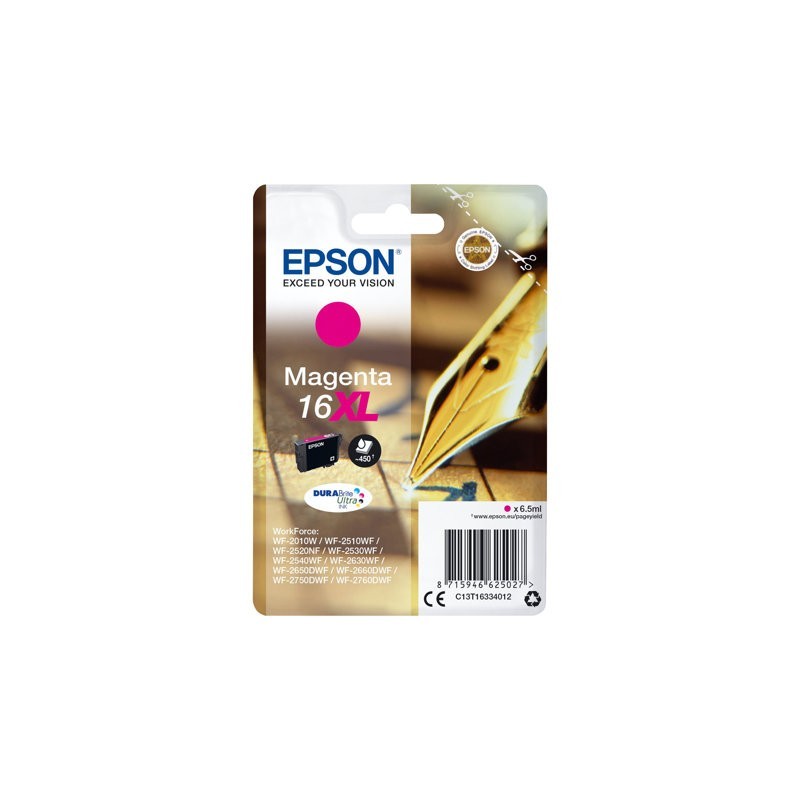 EPSON C13T16334012 Tusz Epson T1633 XL magenta DURABrite 6,5 ml WF-2010/25x0 EPSON C13T16334012 Tusz Epson T1633 XL magenta DURABrite 6,5 ml WF-2010/25x0