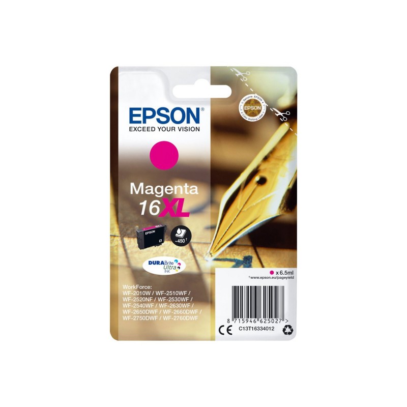 EPSON C13T16334012 Tusz Epson T1633 XL magenta DURABrite 6,5 ml WF-2010/25x0 EPSON C13T16334012 Tusz Epson T1633 XL magenta DURABrite 6,5 ml WF-2010/25x0