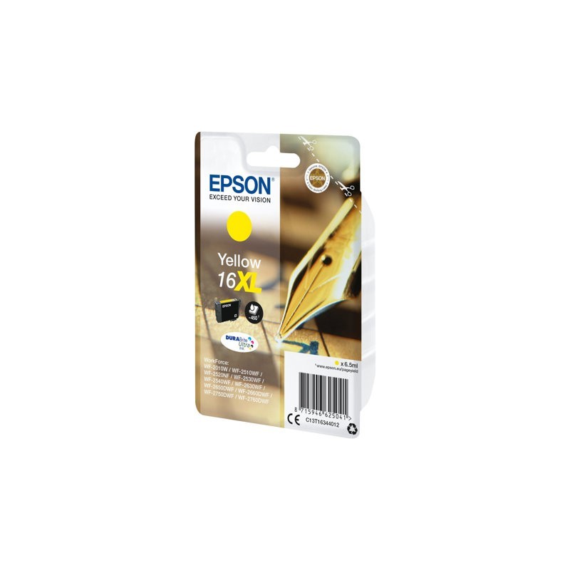 EPSON C13T16344012 Tusz Epson T1634 XL yellow DURABrite 6,5 ml WF-2010/25x0 EPSON C13T16344012 Tusz Epson T1634 XL yellow DURABrite 6,5 ml WF-2010/25x0