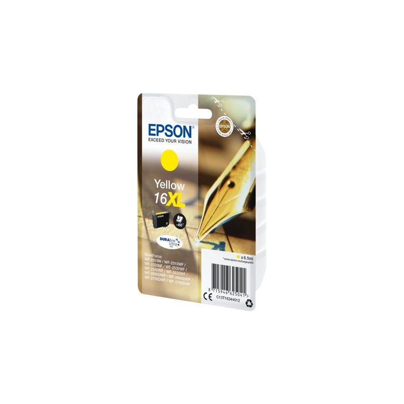 EPSON C13T16344012 Tusz Epson T1634 XL yellow DURABrite 6,5 ml WF-2010/25x0 EPSON C13T16344012 Tusz Epson T1634 XL yellow DURABrite 6,5 ml WF-2010/25x0