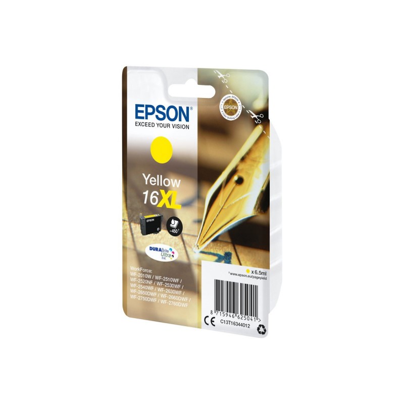 EPSON C13T16344012 Tusz Epson T1634 XL yellow DURABrite 6,5 ml WF-2010/25x0 EPSON C13T16344012 Tusz Epson T1634 XL yellow DURABrite 6,5 ml WF-2010/25x0
