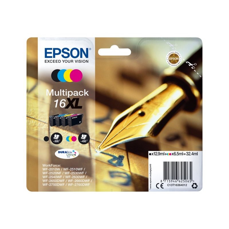 EPSON C13T16364012 Zestaw Epson T1636 XL CMYK Multi Pack WF-2010/25x0