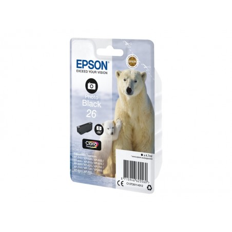 EPSON C13T26114012 Tusz Epson T2611 photo black 4,7 ml XP-600/700/800 EPSON C13T26114012 Tusz Epson T2611 photo black 4,7 ml XP-600/700/800