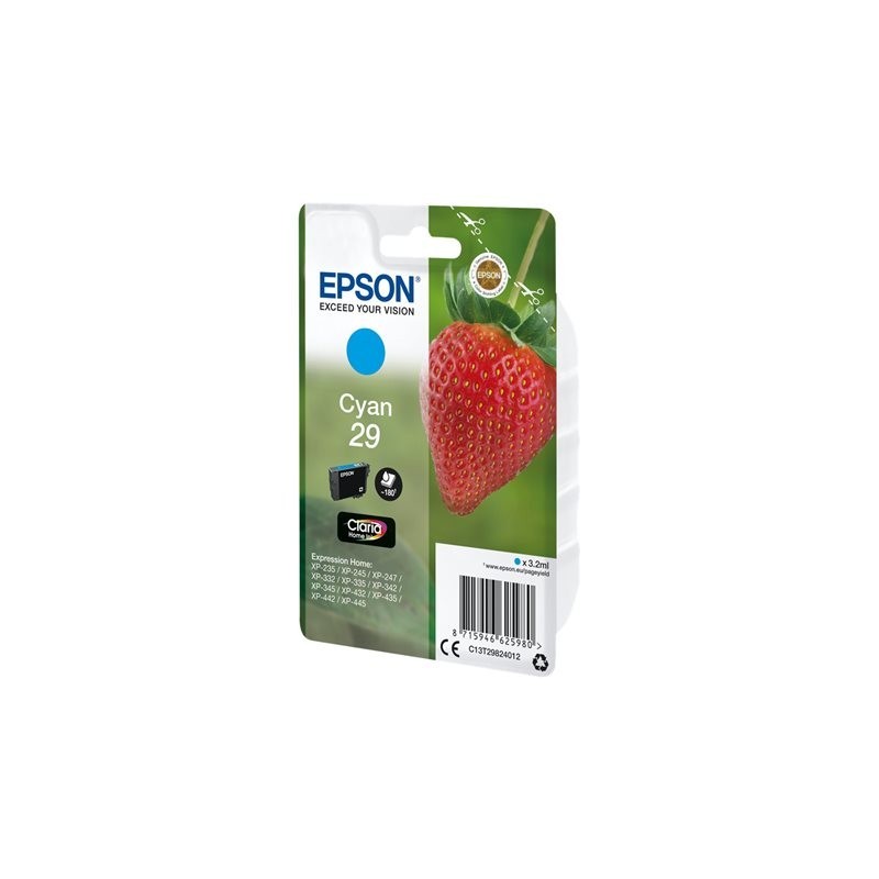 EPSON C13T29824012 Tusz Epson Singlepack cyan 29 Claria Home 3,2 ml