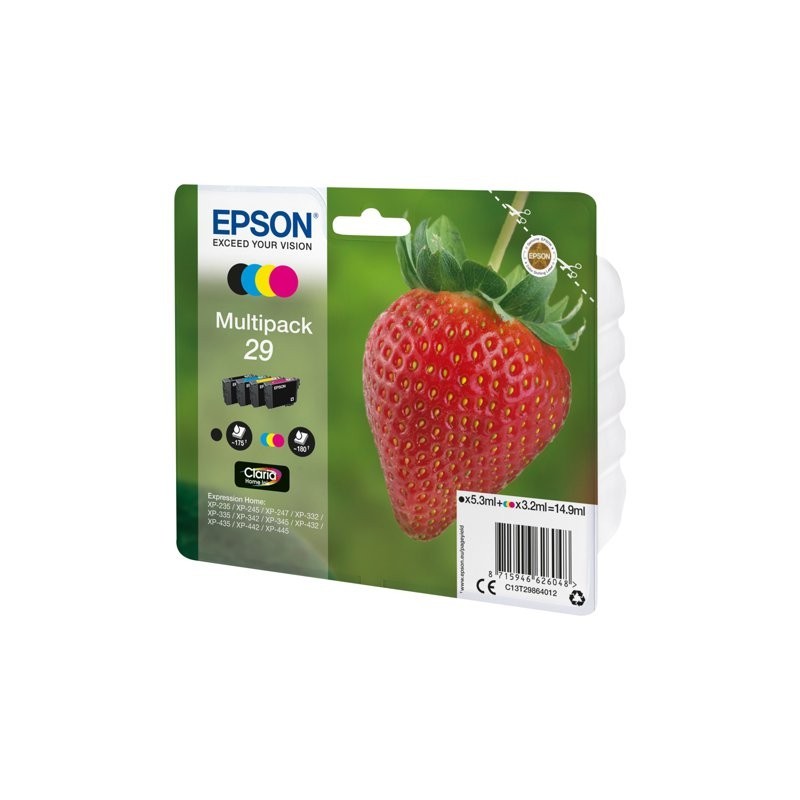 EPSON C13T29864012 Tusz Epson Strawberry Multipack Claria Home 4-color 29 14,9 ml