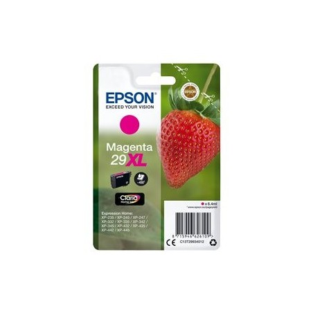 EPSON C13T29934012 Tusz Epson Singlepack magenta 29 Claria Home Tusz XL 6,4 ml EPSON C13T29934012 Tusz Epson Singlepack magenta 29 Claria Home Tusz XL 6,4 ml