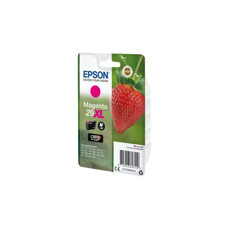 EPSON C13T29934012 Tusz Epson Singlepack magenta 29 Claria Home Tusz XL 6,4 ml EPSON C13T29934012 Tusz Epson Singlepack magenta 29 Claria Home Tusz XL 6,4 ml