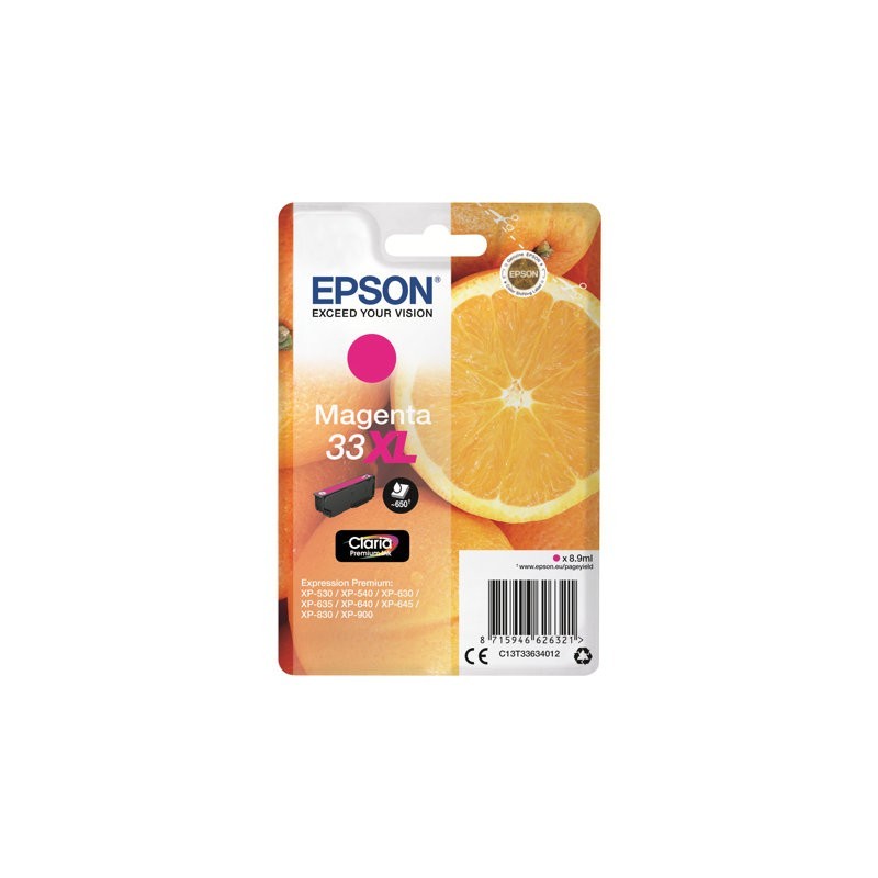 EPSON C13T33634012 Tusz Epson T3362 magenta 33XL 8,9 ml XP-530/540/630/635/640/645/830/900