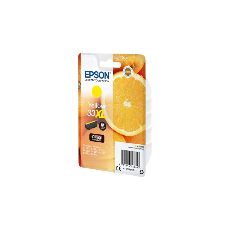 EPSON Singlepack Yellow 33XL Claria Premium Ink