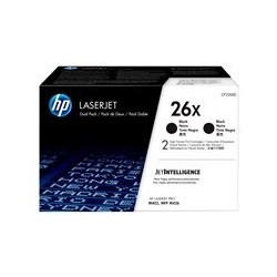 HP 26X Original LaserJet Toner Cartridges Black High Yield (2-pack) HP 26X Original LaserJet Toner Cartridges Black High Yield (2-pack)