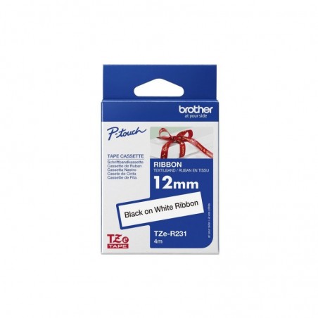 BROTHER TZER231 Taśma Brother 12mm Black/White ribbon tape BROTHER TZER231 Taśma Brother 12mm Black/White ribbon tape