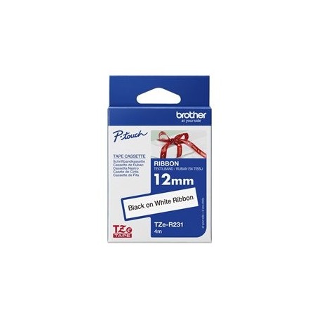 BROTHER TZER231 Taśma Brother 12mm Black/White ribbon tape BROTHER TZER231 Taśma Brother 12mm Black/White ribbon tape