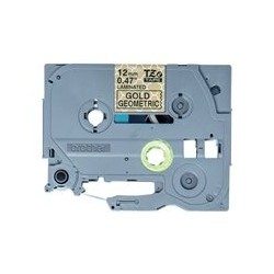 BROTHER TZEMPGG31 Taśma Brother 12mm Gold geometric pattern tape