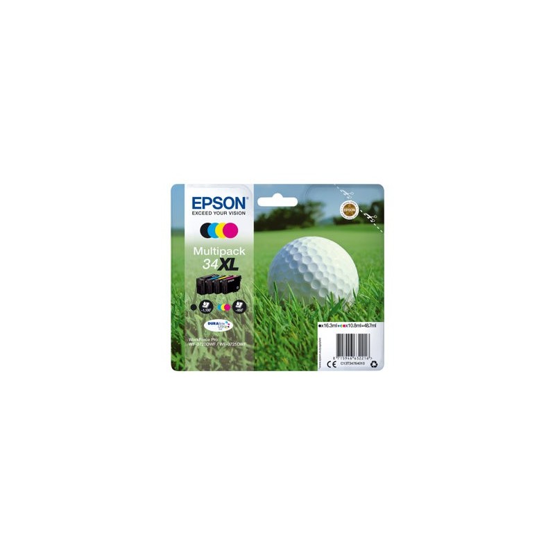 EPSON C13T34764010 Tusz Epson Golf ball Multipack 34XL 4-colors DURABrite Ultra 48,7 ml