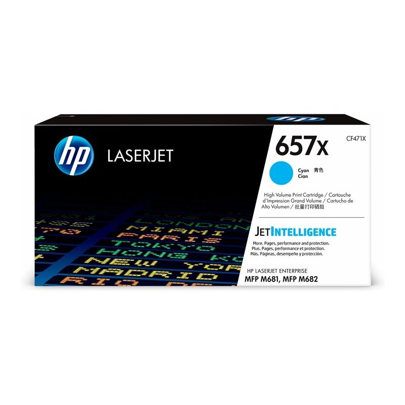 HP 657X LaserJet Original Toner Cartridge Cyan High Yield