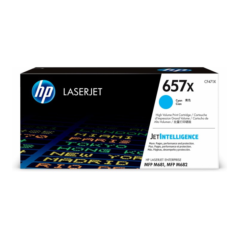 HP 657X LaserJet Original Toner Cartridge Cyan High Yield