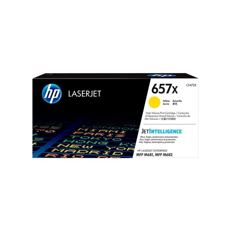 HP 657X LaserJet Original Toner Cartridge Yellow High Yield