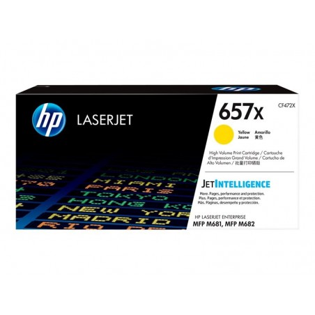 HP 657X LaserJet Original Toner Cartridge Yellow High Yield