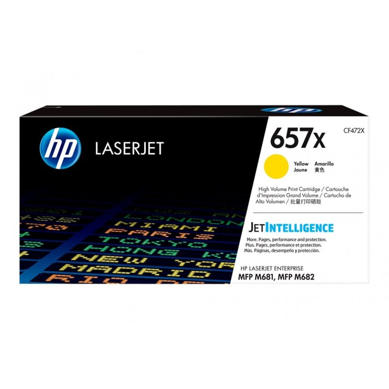 HP 657X LaserJet Original Toner Cartridge Yellow High Yield