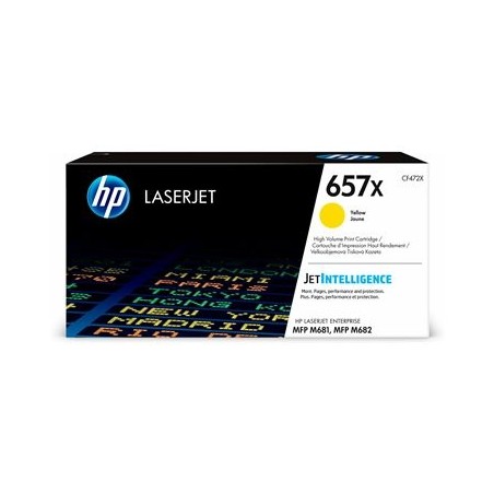 HP 657X LaserJet Original Toner Cartridge Yellow High Yield