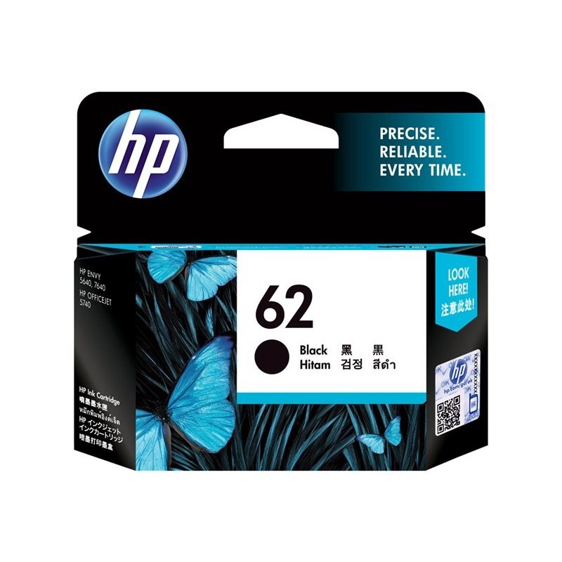 HP 62 Ink Cartridge Black standard capacity 1-pack
