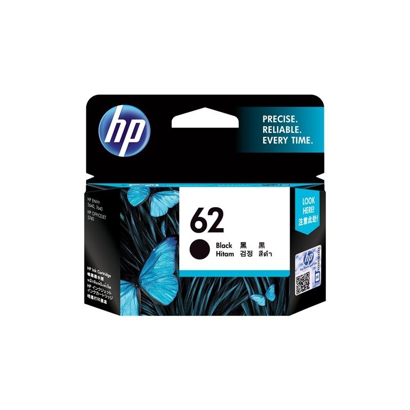 HP 62 Ink Cartridge Black standard capacity 1-pack