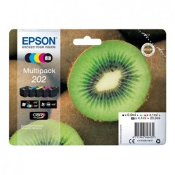 EPSON C13T02E74010 Tusz Epson Kiwi Multipack 202 CMYK+photo black Claria Premium