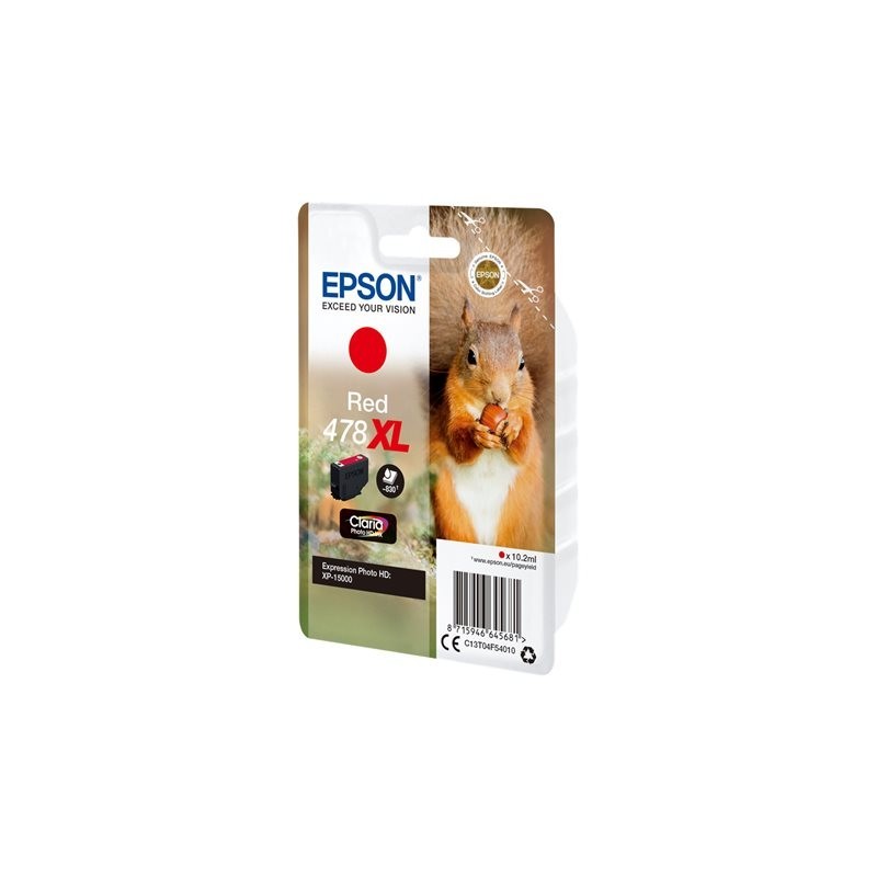 EPSON C13T04F54010 Tusz Epson red 478XL 10.2ml Claria photo HD