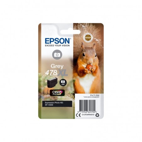 EPSON C13T04F64010 Tusz Epson grey 478XL 11.2ml  Claria photo HD