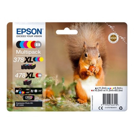 EPSON C13T379D4010 Tusz Epson Multipack 6-colors 378XL+478XL Claria photo HD