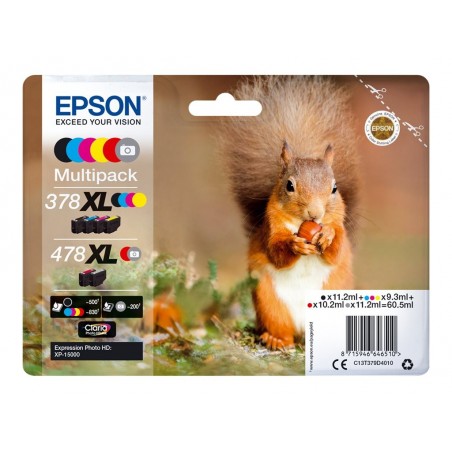 EPSON C13T379D4010 Tusz Epson Multipack 6-colors 378XL+478XL Claria photo HD
