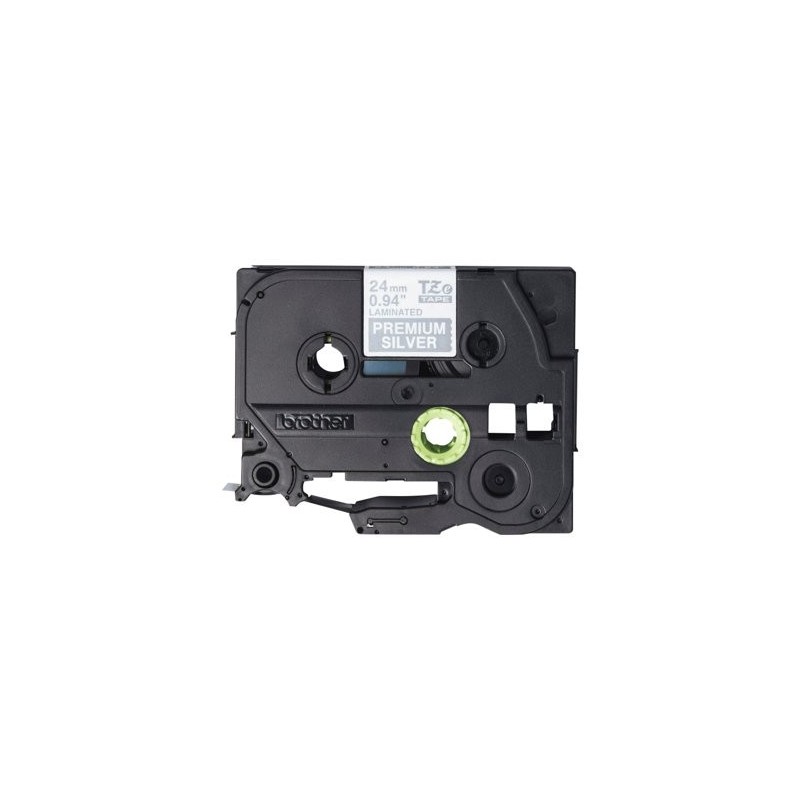 BROTHER TZEPR955 Taśma Brother 24mm White on Premium Silver