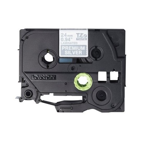 BROTHER TZEPR955 Taśma Brother 24mm White on Premium Silver