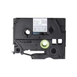 BROTHER TZEPR955 Taśma Brother 24mm White on Premium Silver