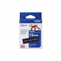 BROTHER P-Touch 12mm black/gold ribbon tape