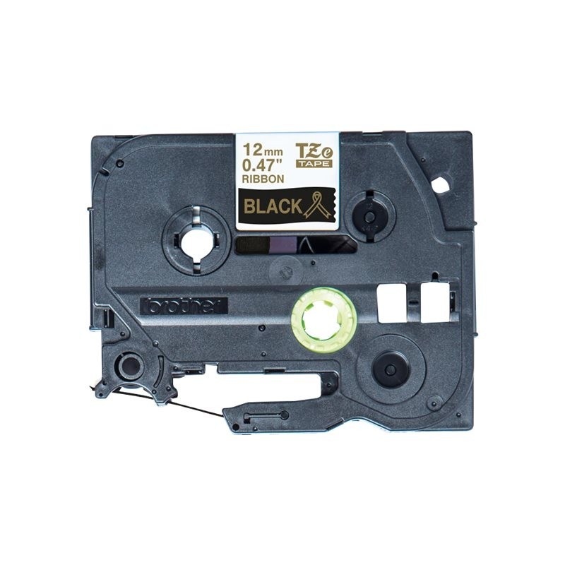 BROTHER P-Touch 12mm black/gold ribbon tape