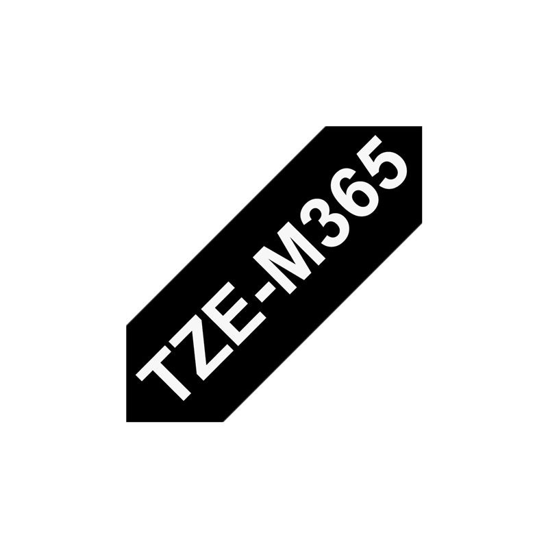 BROTHER TZeM365 tape white on blank black surface 36mm