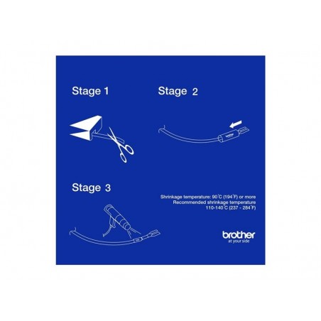 BROTHER Heat Shrink Tube Black on White 9.0mm BROTHER Heat Shrink Tube Black on White 9.0mm