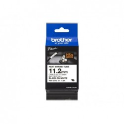 BROTHER Heat Shrink Tube Black on White 11.2mm