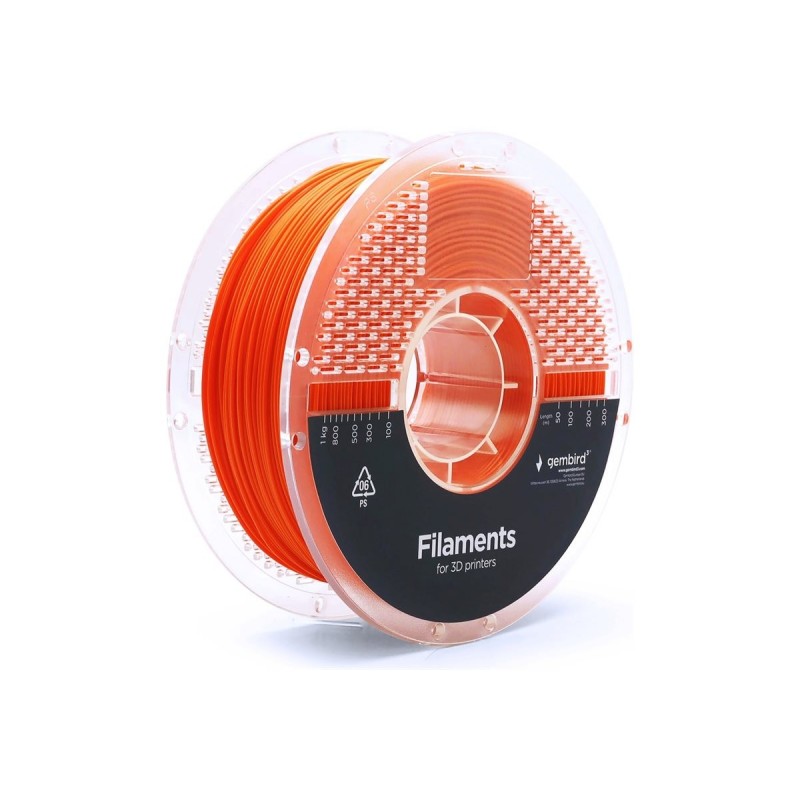 GEMBIRD Filament PLA ekstra elastyczny pomarańczowy 175 mm 1kg